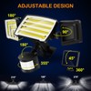 VENSSTNOR Solar Motion Sensor Flood Lights Outdoor - 4000LM 4