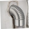 TEHAUX Stainless Steel Elbow Chimney Exhaust Flue Durable Rustproof Vent