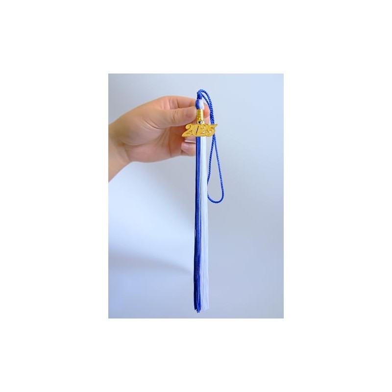 UIALECG Graduation Tassel 2025,Double Color Graduation Tassel with Gold Year