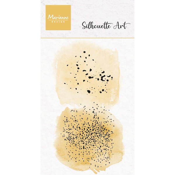 Marianne Design CS1120 Clear Silicone Stamp, Silhouette Art Splatter, for Cutting Crafts and Precision Stamping Papercrafts, Transparent, One Size