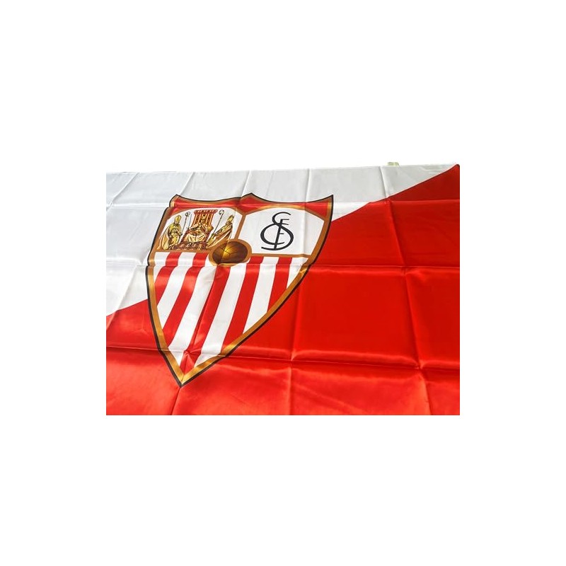 Sevilla CF badsev Flag, Red/White, One Size