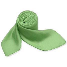 Corciova 27 35 Color Sólido Cuadrado Seda Como Cuello Cabeza Bufanda Manchas Cabello Envoltura, Granny Smith Apple, 27.5 x 27.5