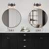 Black Bathroom Mirrors 24 Inch,Round Wall Mirror with Tempered Glass-Shatterproof