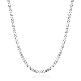 Toptrend Silver Chain Men, 5MM Mens Chain Necklace Miami Cuban Chains for Men Women Jewelry Gift for Women Men Boy Super Sturdy Shiny Mens Necklaces 24 Inch