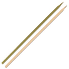 BambooMN Brand - Premium Flat Style Bamboo Wood BBQ Kebab Meat and Fruit Food Skewers, 10" - 100 pcs