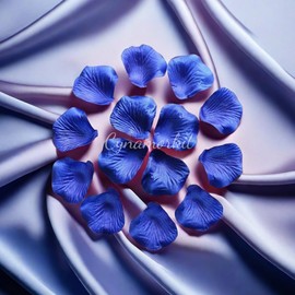 Cynamorkit Blue Rose Petals 1000PCS Fake Rose Petals for Wedding, Artificial Flower Petals, Silk Rose Petals for Romantic Night, Blue Pedals, Hotel Decoration for Him, Blue Flower Petals (Royal Blue)