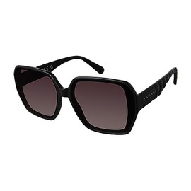 TAHARI Women's TH892 Glamorous 100% UV400 Protective Square Sunglasses. Elegant Gifts for Her, 65 mm, Black