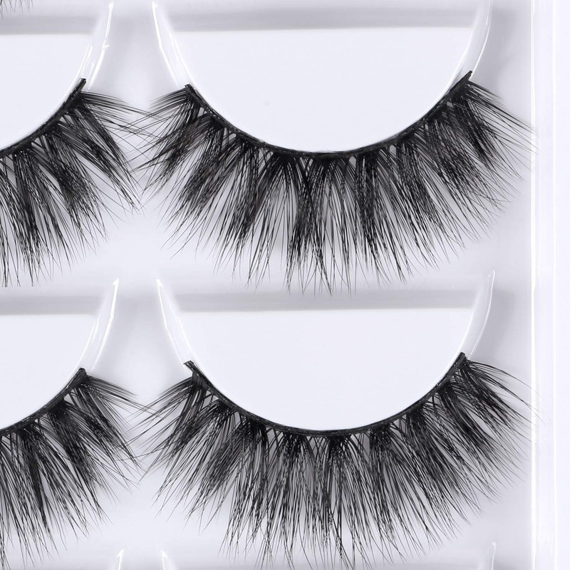 3D False Eyelashes, 3D Faux Mink Fake Eyelashes Handmade Dramatic