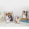 Silver 4x 6'' Double Hinged Floating Frame, For Photo Sizes