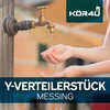 kör4u 3/4" Brass Y Splitter 2 Way Water Connector Y