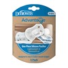 Dr. Brown's Advantage One-Piece Silicone Baby Pacifier, Fully Symmetrical Soother,