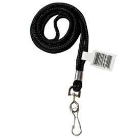 C-Line Standard Lanyard, Swivel Hook, Black, 36 Inches Long, 24 per Pack (89311-24)