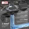 WEBANG 6 Inch Square Shower Drain Black Floor Drain with