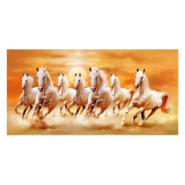 Art Factory Seven Horse Vaastu Canvas Painting