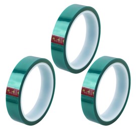 Kopida 3 Roll Powder Coating Tape, Polyester PET Tape, Silicone Adhesive for Powder Coating, Cover Protection, Heat Resistant Plating Insulation Tape