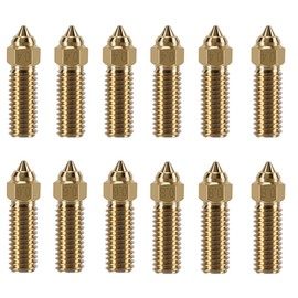 KOYOFEI 12 boquillas de latón para K1 Max, 3D Printer Parts, 6 piezas de 0,4 mm, 3 boquillas de latón de 0,6 mm, 0,8 mm de alta velocidad para Creality K1, Ender 3 V3 KE, CR-10 SE
