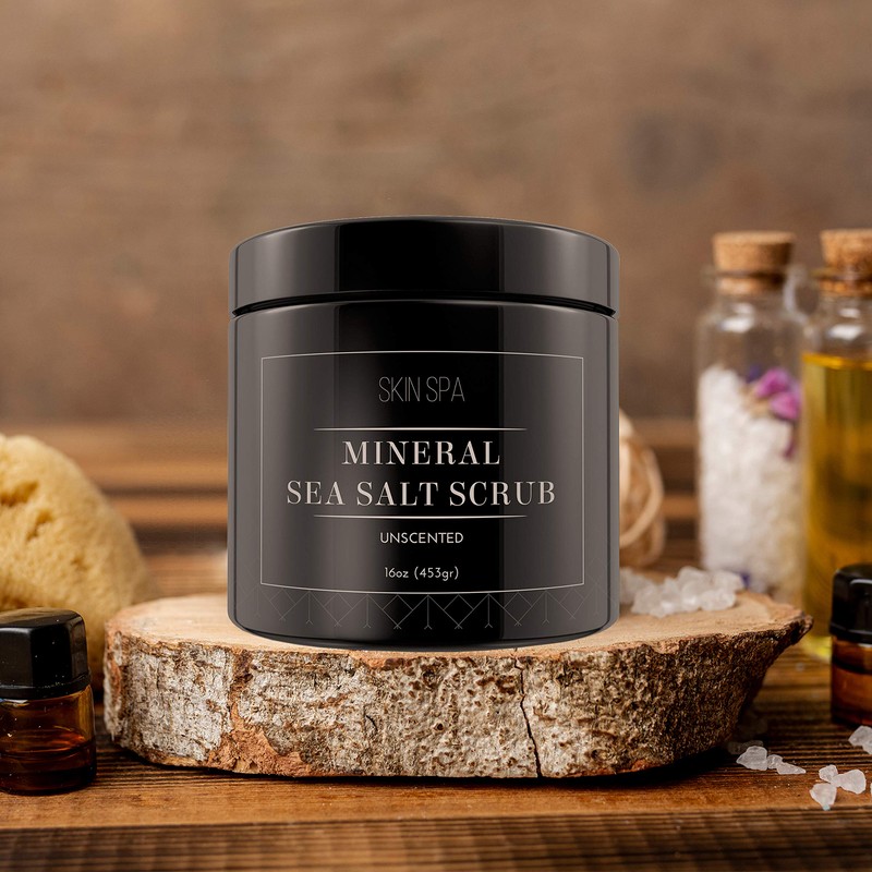 Mineral Sea Salt Scrub - Unscented 16oz (453gr)