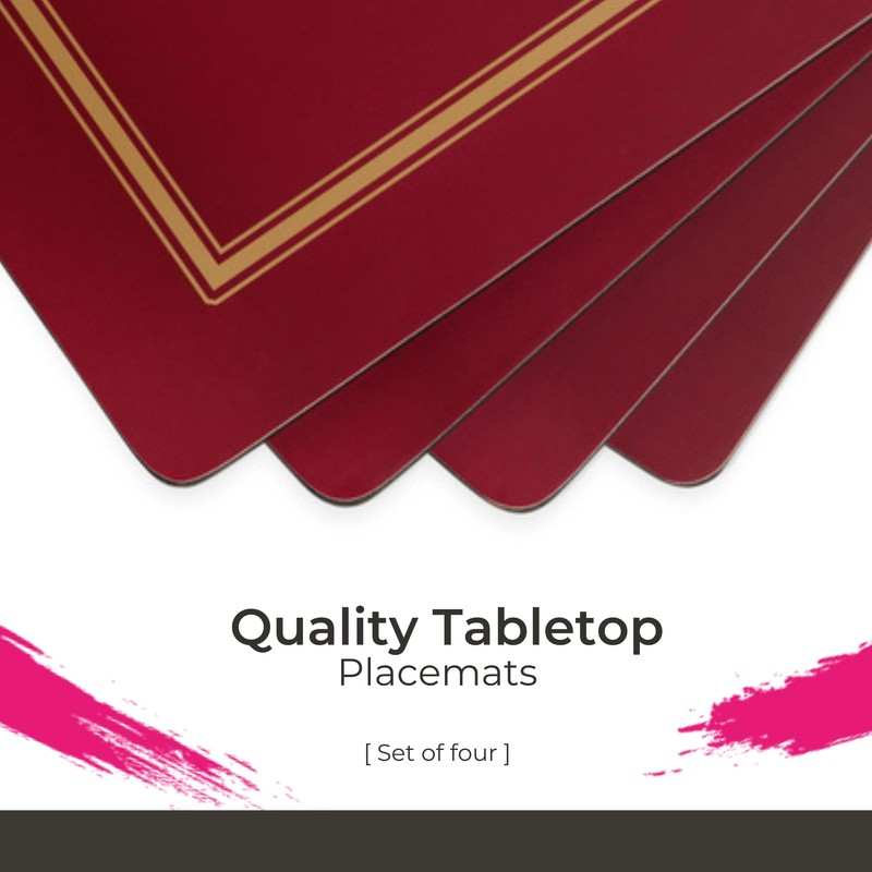 Pimpernel Classic Collection Placemat & Coaster Set – (15.7" x