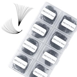 FADLASH Versión 2024 Mixed 600pcs Volume Fans Ruso Pestañas Extensiones 20D 11-18 mm 0,07 mm D Curl Acabado Volumen Pestañas Lash Pestañas Extension Abanicos Prefabricados Profesionalmente