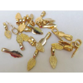 Aanraku Gold Plated Large Leaf Pendant Bails 25pcs