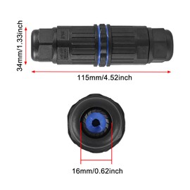 2PCS Waterproof IP68 Junction Box Outdoor Electrical Cable Connector for 3.5-10mm Wire Range(AC 250V, 16A), Suitable for Repair and Extend Power Cables
