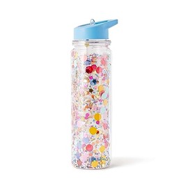Packed Party Celebrate Every Day Confetti Water Bottle with Straw, Tumbler Sipper for School, Work or Office