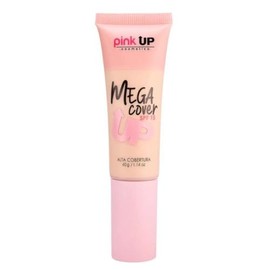 PINK UP  Mega Cover  Maquillaje líquido de cobertura completa  Acabado mate con efecto aterciopelado y duración 12 hrs  Ideal para todo tipo de piel  