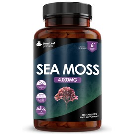 Sea Moss Tablets Extract High Strength 4000mg - Sea Moss Supplement 365 Tablets (not sea Moss Capsule) High Potency - UK Made - Vegan - Non GMO