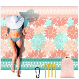 HIHOHO Beach Blanket Waterproof Sandproof Extra Large Beach Mat 79" X 83"/120"x108"for 1-8 Adults Quick Drying Durable Outdoor Picnic Mat for Beach Travel Camping Hiking