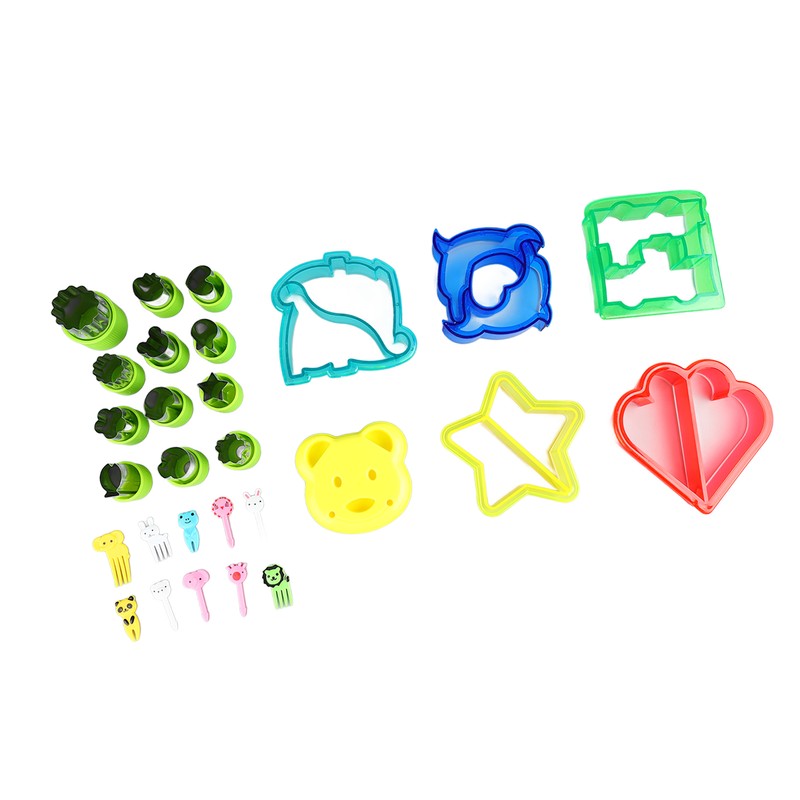 6PCS Sandwich Cutters 12PCS Cookie Vegetable Fruit Cutter Shapes Set
