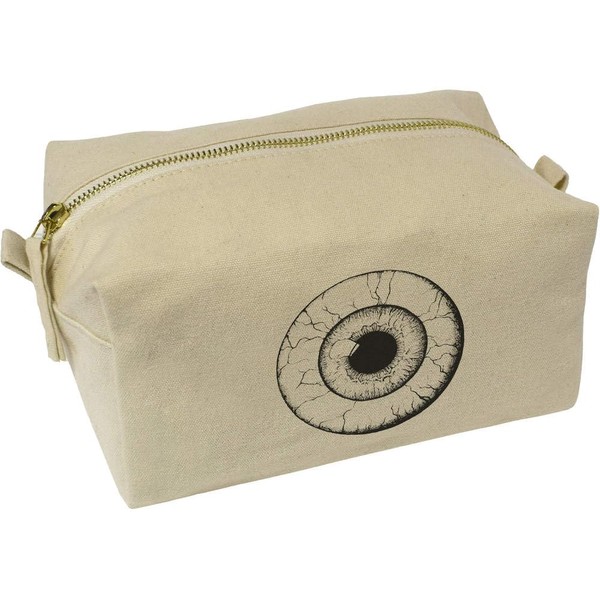 'Eyeball Front View' Canvas Wash Bag/Makeup Case (CS00042981)