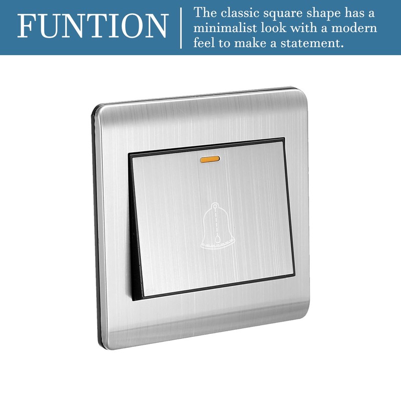 QUARKZMAN Doorbell Push Button Switch Wall Mounted Resettable Release Button