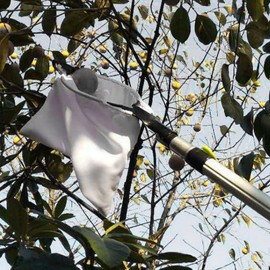 Fruit Picker, Harvest Basket, Large Elastic Bag Fruit Picking Tools with 2 V Shaped Blades, Fruits Catcher for Families Orchards Parks Farms Gardens