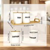 EQEY Coffee Tea Sugar Container Set of 3,Farmhouse Storage Containers