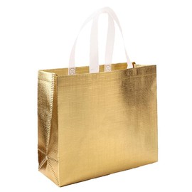 15 Pack Large Reusable Gift Bags – [Gold] – 12.6 x 11 x 4.7 Inches – Perfect for Birthdays, Weddings, Holidays & Valentine’s Day – Sturdy Handles, Eco-Friendly Design