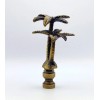 Lite Accents Lamp Finial-COCONUT PALM TREE-Aged Brass Finish, Highly detailed