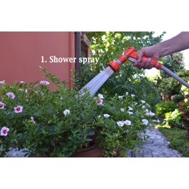 Siroflex 4615/AS Multi-Purpose Watering Gun Set, Made in Italy, Hose Connector for Garden Hoses, Garden Irrigation Gun, Compatible with All Quick Couplings, Garden Irrigation Kit