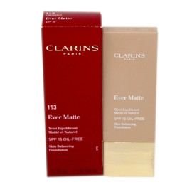 CLARINS EVER MATTE SKIN BALANCING FOUNDATION SPF-15 OIL-FREE 30ML #113 CHESTNUT