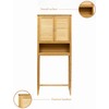 RoyalHouse Bamboo Over The Toilet Storage Cabinet with Bottom Shelf,