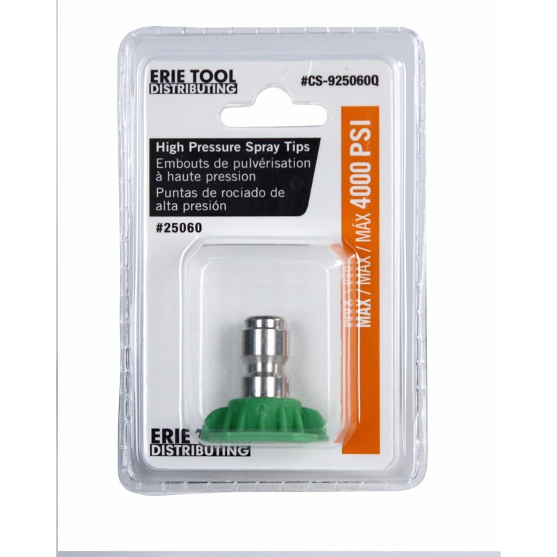 Erie Tools 6.0 Stainless Steel Orifice 25 Degree 1/4in. Quick