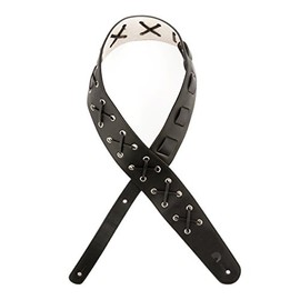 D'Addario L25S1504 Laced Guitar Strap - Black
