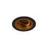 Qazqa Recessed Modern Chuck Round Black with Gold & Brass