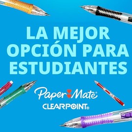 Paper Mate Clearpoint - Lápices mecánicos, mina HB #2 de 0.028 in, 2 lápices, varios colores de barril de moda, 10 unidades, esenciales para el regres