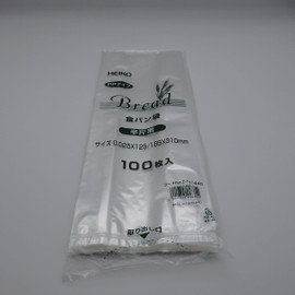 IP Food Bread Bags, Width 4.9 inches (125 mm), Overall Width 7.3 inches (185 mm), Height 12.2 inches (310 mm), Thickness 0.01 inch (0.25 mm), 100