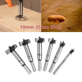 Flintronic dowel drill bits, wood drill bits, Forstner drill bits, flat bottom blind hole bit set, Forstner drill cutter, round shank - wood tools