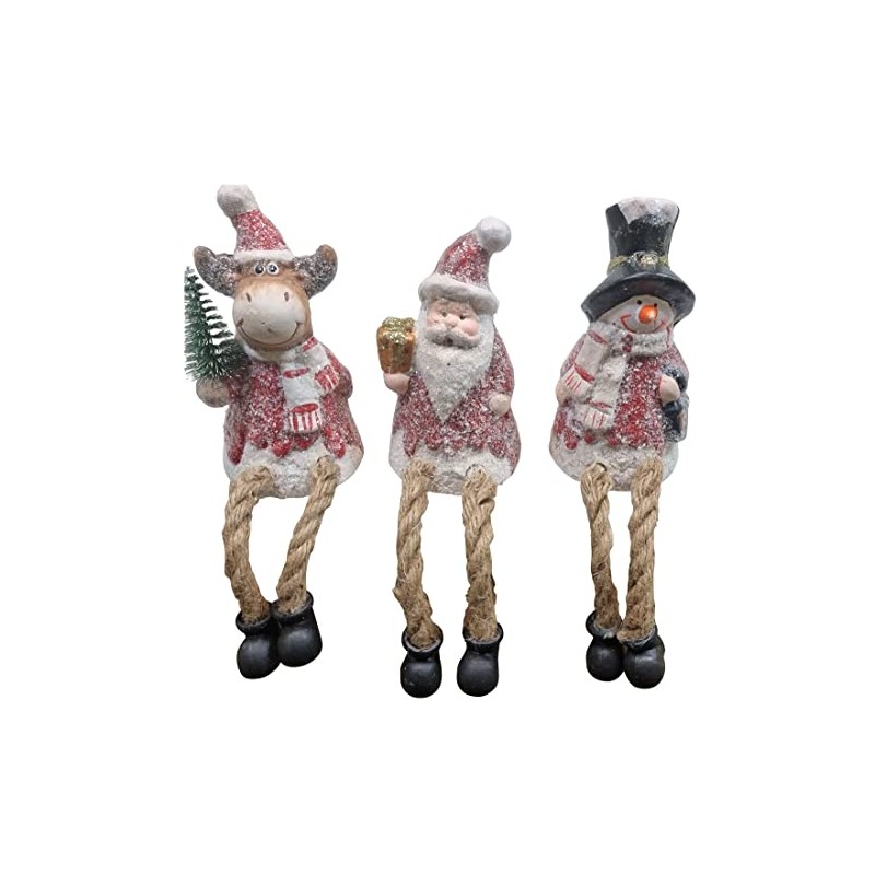 Fachhandel Plus Decorative figures, edge stool, Santa Claus, snowman, elk,