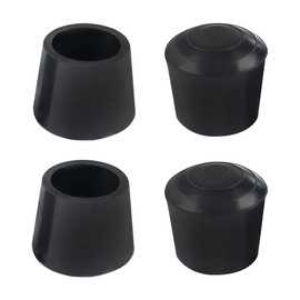 sourcing map Set of 4 Chair Leg Caps Rubber Leg Cap Drinking Cup Feet Covers Chair Leg Caps for Furniture Chair Black 19 mm/3/4
