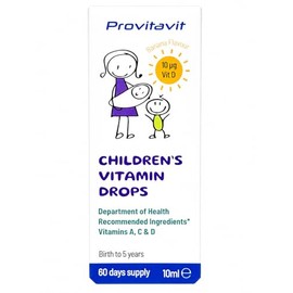 Children's Vitamin Drops - NHS Recommended Vitamins A, C and D for Children with the Required 10 microgram (400IU) Level of Vitamin D. Supports Healthy Bones, Teeth and Immune System