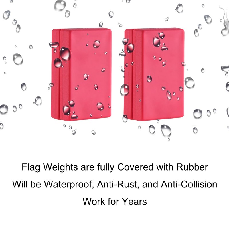 Magnetic Flag Weights for Bottom of Flag in Winds, Rubber