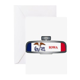 CafePress Driving Through Iowa Greeting Cards Folded Greeting Cards (10-pack) Matte